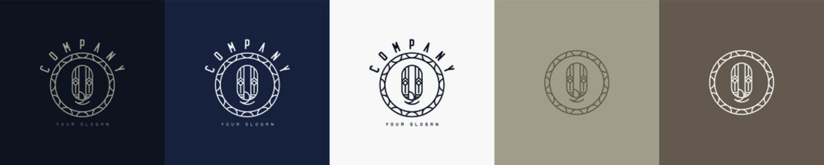 luxury alphabet letter frame symbol logo template. Logo design. Vintage logo. Retro logo. Elegant logo