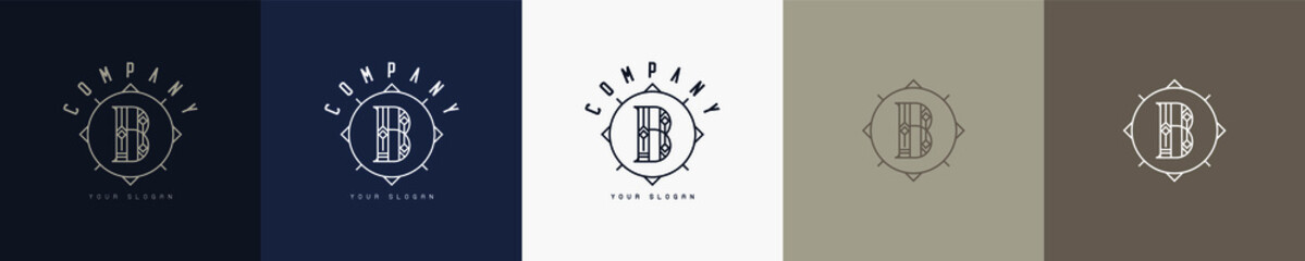 luxury alphabet letter frame symbol logo template. Logo design. Vintage logo. Retro logo. Elegant logo