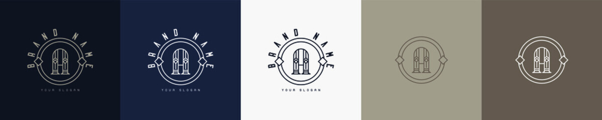 luxury alphabet letter frame symbol logo template. Logo design. Vintage logo. Retro logo. Elegant logo