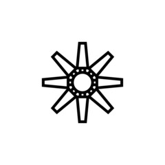 Obraz premium fan flat icon vector illustration