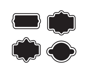 Fototapeta premium banner and label frame vector set