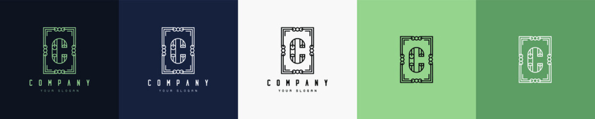 luxury alphabet letter frame symbol logo template. Logo design. Vintage logo. Retro logo.