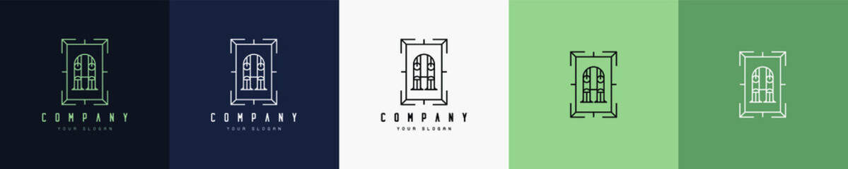 Fototapeta premium luxury alphabet letter frame symbol logo template. Logo design. Vintage logo. Retro logo.