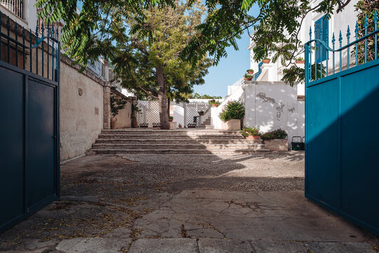 Santa Maria di Leuca, Italy-June 2021: typical villa architecture in the south of Puglia