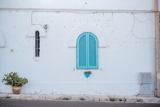 Typical house architecture in Santa Maria di leuca, the southern point of Puglia, Italy