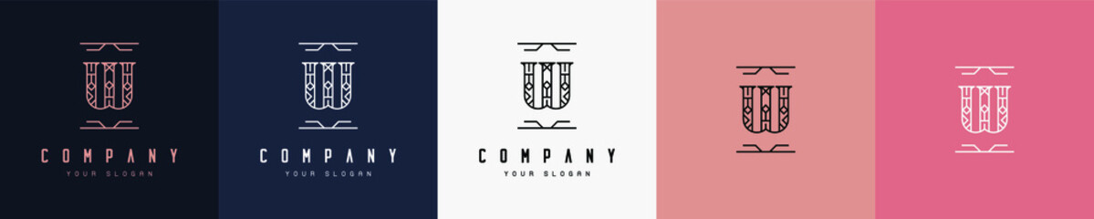 luxury alphabet letter frame symbol logo template. Logo design. Vintage logo. Retro logo.