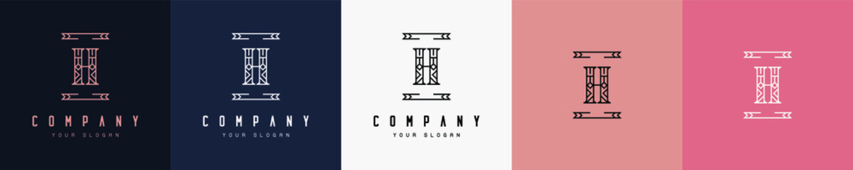 luxury alphabet letter frame symbol logo template. Logo design. Vintage logo. Retro logo.