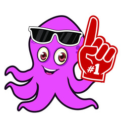 Obraz premium octopus mascot cartoon in vector