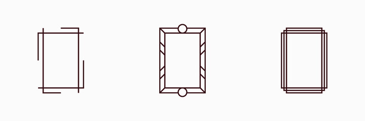 luxury  frame symbol logo template. Frame design. Vintage frame. Retro frame.