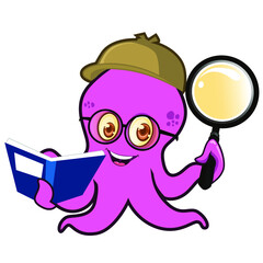 octopus mascot cartoon in vector