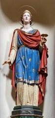 FORLÍ, ITALY - NOVEMBER 11, 2021: The statue of St. Lucia in the church Chiesa di Santa Lucia by brothers Graziani from 19. cent.