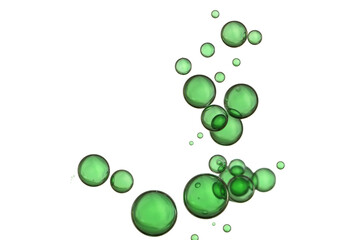 Green juice bubbles