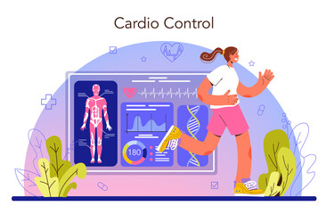 Sport therapy concept. People doing sport exercise in gym with an instructor.