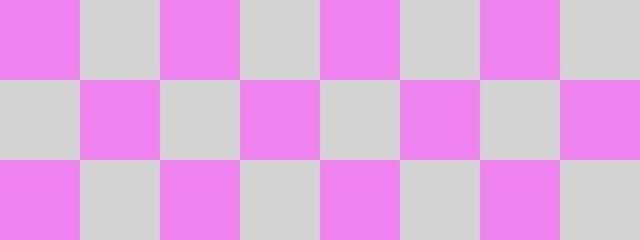 Checkerboard banner. Light grey and Violet colors of checkerboard. Big squares, big cells. Chessboard, checkerboard texture. Squares pattern. Background.