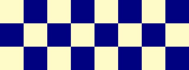 Checkerboard banner. Navy and Beige colors of checkerboard. Big squares, big cells. Chessboard, checkerboard texture. Squares pattern. Background.