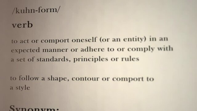Conform Definition