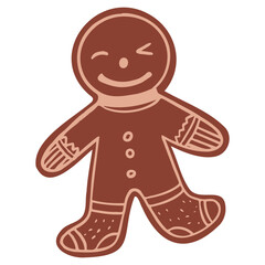 gingerbread man isolated on white