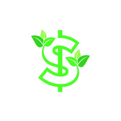 illustration of money trees, vector art.