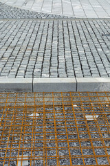  the reinforcing mesh, decorative stone paving in landscape architecture
