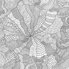 Fototapeta premium Astract coloring page. Coloring book for adult.