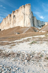 Fototapeta premium White mountain or Ak-Kaya mountain in eastern Crimea in autumn, Russia