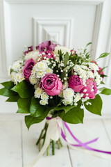 Bridal bouquet of roses. 