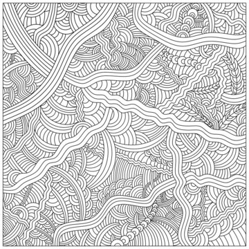 Astract coloring page. Coloring book for adult.