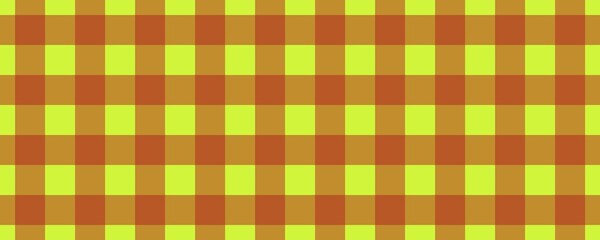 Banner, plaid pattern. Lime on Fire brick color. Tablecloth pattern. Texture. Seamless classic pattern background.