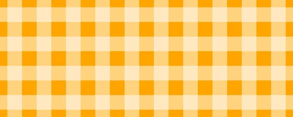Behang Banner, geruit patroon. Oranje op witte kleur. Tafelkleed patroon. Textuur. Naadloze klassieke patroonachtergrond. © Mahir