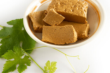Halva made with grape molasses.