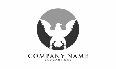 Simple eagle illustration icon logo