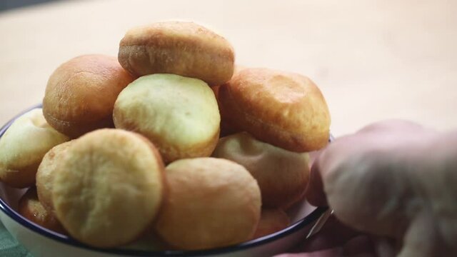 Baursak, traditional kazakh middle asian donut