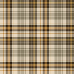 Seamless pattern in awesome brown and beige colors for plaid, fabric, textile, clothes, tablecloth and other things. Vector image.