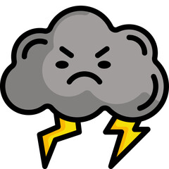 thunder line icon