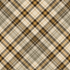 Seamless pattern in awesome brown and beige colors for plaid, fabric, textile, clothes, tablecloth and other things. Vector image. 2