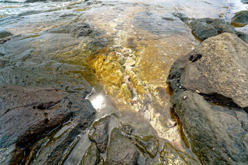 rocky coast of the Hawaiian sea