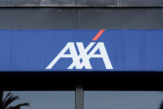 VALENCIA, SPAIN - DECEMBER 20, 2021: Axa is a French multinational insurance firm
