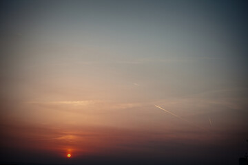 Naklejka premium sunset over the sea