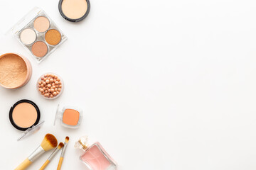 Makeup cosmetic set products with brushes