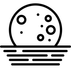 moonset line icon