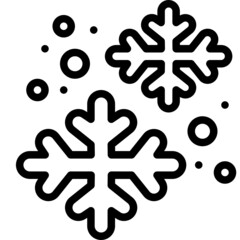 snowflake line icon