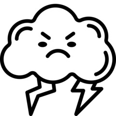 thunder line icon