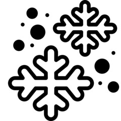 snowflake solid line icon