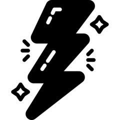 bolt solid line icon