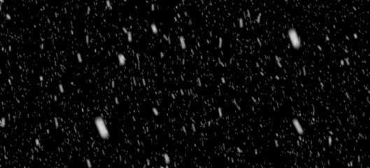snow fall concept. Falling raindrops or snow against a black background