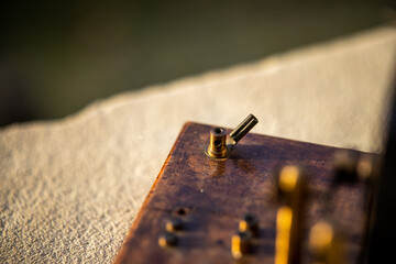 close-up of an old machine