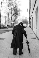 person walking in the street