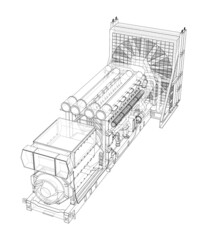 Large industrial diesel generator