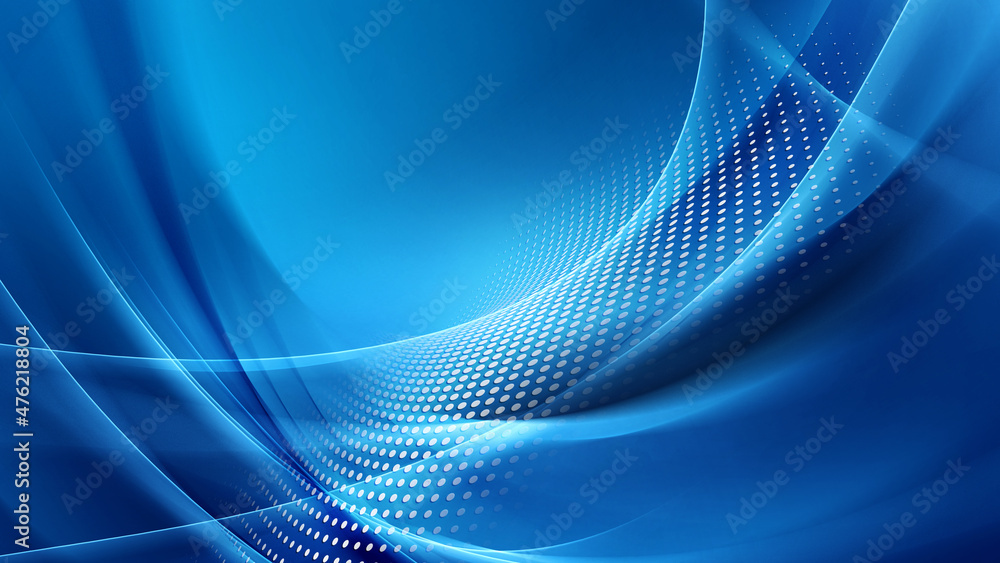 Aufkleber futurisic blue technology gradient with halftone design. internet stream network texture.