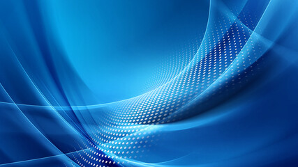 Naklejka premium Futurisic blue technology gradient with halftone design. Internet stream network texture.